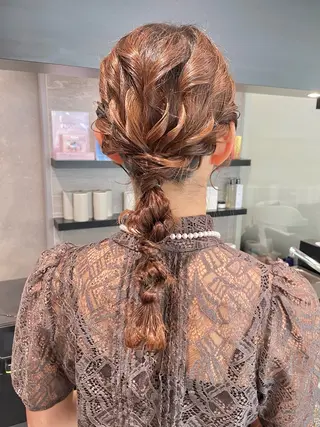 ミディアム ヘアアレンジ ダブルカラー🦖 /髪質改善⚡️しおりのヘアスタイル