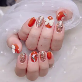 ネイル 🎀も ものネイルデザイン
