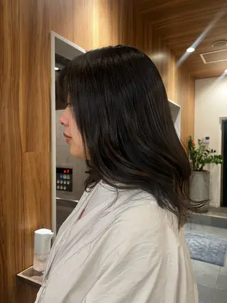 セミロング カラー トーンアップ🦢 ユメのヘアスタイル