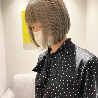 ショート カラー ボブ/レイヤー/ケア パーマ/リュウタのヘアスタイル