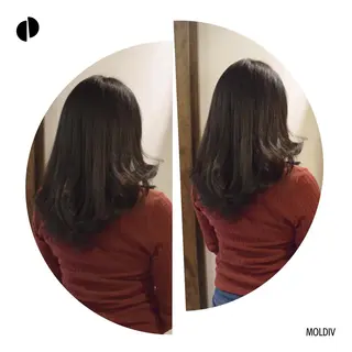 ミディアム セミロング カラー ✨縮毛矯正✨髪質改善 ナカシマ ユミのヘアスタイル