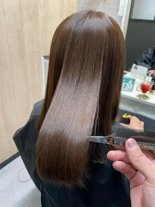 セミロング 髪質改善カラー特化 井上秀樹のヘアスタイル