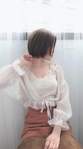 ショート カラー パーマ 美髪矯正 Rioのヘアスタイル