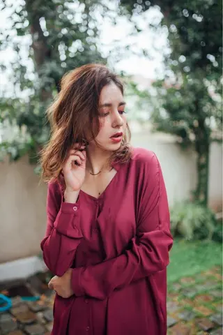 セミロング カラー 舘野 太嘉宏のヘアスタイル