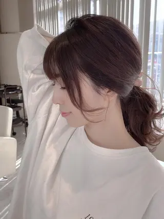 セミロング カラー タニ トモのヘアスタイル