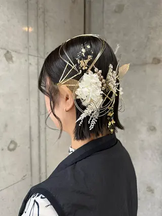 ミディアム ヘアアレンジ 女性に人気♪ はやしほのかのヘアスタイル