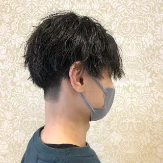 ミディアム パーマ メンズ 🐠寒色系×パーマ 櫻井　麿偉🐏のヘアスタイル