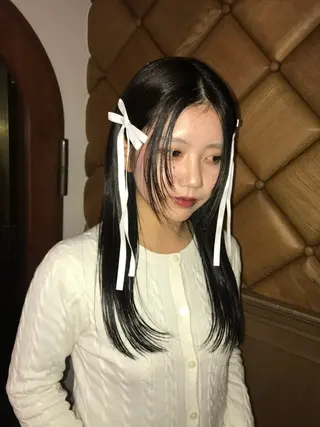 カラー 武石 優愛のヘアスタイル