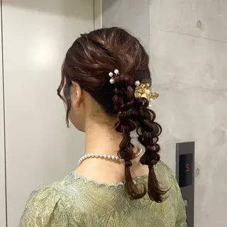 ミディアム ヘアアレンジ 🍓☘️有村萌依 /京都駅👩🏻のヘアスタイル