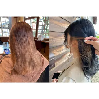 セミロング カラー ヘアアレンジ topstylist 野口 雅のヘアスタイル