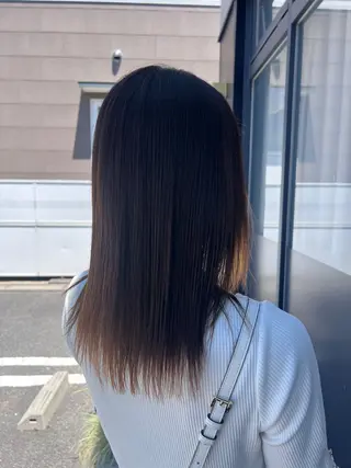 ミディアム カラー 志田 ほんのヘアスタイル