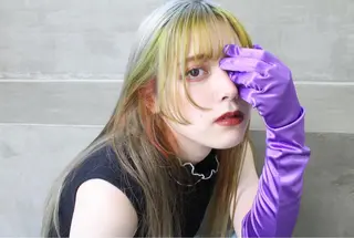 ロング カラー ヘアアレンジ YU KIのヘアスタイル