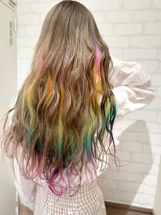 ロング カラー IwAsh中山所属・✂︎中山ブリーチ・ パーマ✂︎露木智也のヘアスタイル