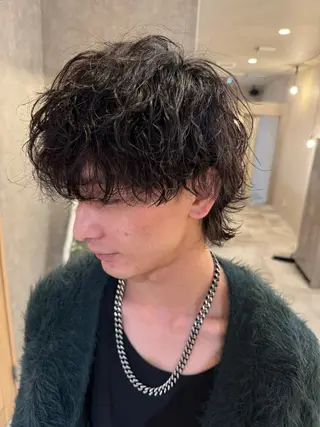 パーマ メンズ aqush所属・メンズパーマ/美髪 仲井康己のヘアスタイル