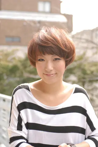 ショート カラー パーマ イガラシ ジュン/髪質改善のヘアスタイル