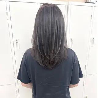 セミロング カラー 奥山義進/ハイトーン /バレイヤージュのヘアスタイル