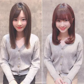 セミロング カラー Ange lian所属・Ange lian 🌿お手頃価格サロンのヘアスタイル