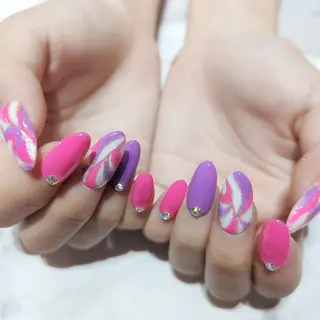 ショート あ きのネイルデザイン