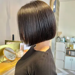 ミディアム ヘアアレンジ 髪質改善【縮毛矯正】 美髪ボブを量産する人のヘアスタイル