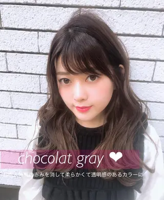 ミディアム カラー 縮毛矯正/ 髪質改善/浅見拓哉のヘアスタイル