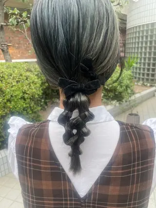 ミディアム カラー ボブレイヤー/ ブリーチ/miyuuのヘアスタイル