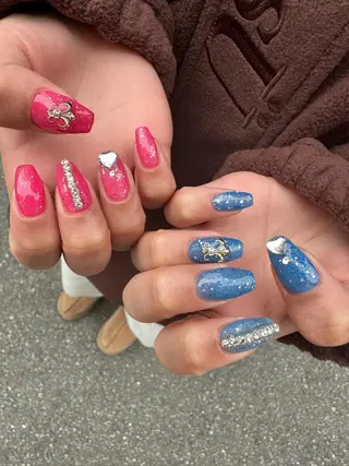 ロング カラー ヘアアレンジ キッズ ネイル マツエク・マツパ アイブロウ 福田 加奈のネイルデザイン