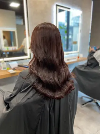 ロング カラー ヘアアレンジ レイヤー×透明感カラ ーHAYATOのヘアスタイル