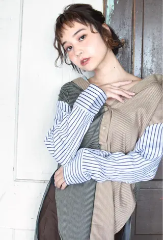 ミディアム ヘアアレンジ メンズヘア/レイヤー /ボブ山内春輝のヘアスタイル