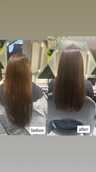 ロング カラー 縮毛矯正・癒し ヘッドスパ🧸ここなのヘアスタイル