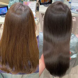 ロング カラー On所属・顔まわりカット🌟 くびれヘア/寺門遥輝のヘアスタイル