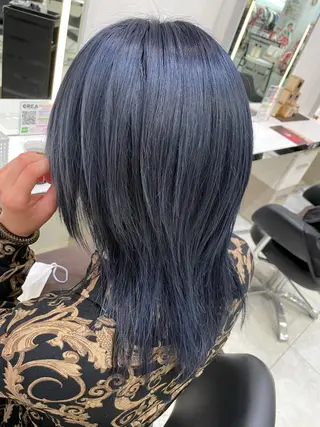 ミディアム 岸 保奈美のヘアスタイル