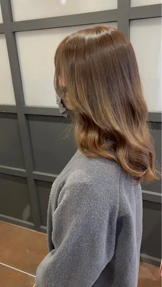 ミディアム カラー ヘアアレンジ CIEL天六店 三上春のヘアスタイル