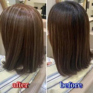 セミロング カラー パーマ ヘアアレンジ メンズ キッズ ネイル マツエク・マツパ アイブロウ 《褒められる》 透明感カラー/小嶋のヘアスタイル