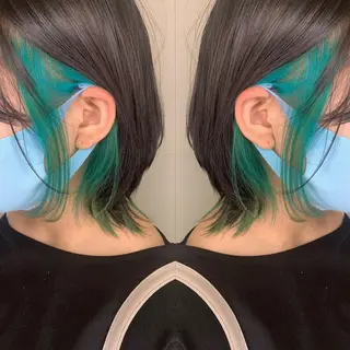 ミディアム カラー 伊藤 裕貴のヘアスタイル