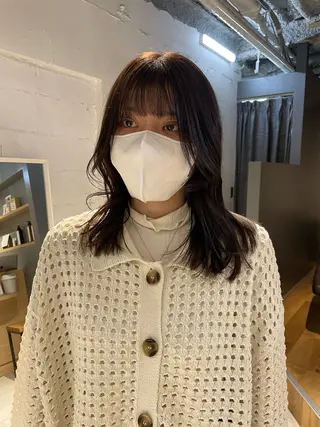 ミディアム カラー レイヤー×初 パーマ|hinakoのヘアスタイル