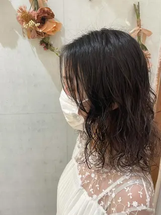 セミロング カラー パーマ 🩵ANELA東口 齋藤琴音💚のマツエク・マツパデザイン