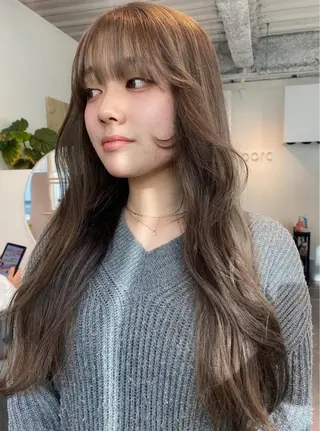 カラー yuzuha/韓国風 / 透明感カラー🎀のヘアスタイル