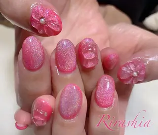 ネイル うる艶♡透明感ネイル Rirashiaのネイルデザイン