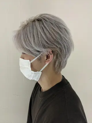 ショート カラー メンズ 小川 健治✨のヘアスタイル