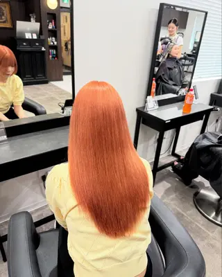 セミロング カラー ヘアアレンジ 💗横浜美容室 💗HARUNAのヘアスタイル