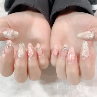 ネイル マジョリカ ブルーのネイルデザイン