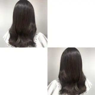 ミディアム カラー 青沼夏未/オリーブ/ 寒色カラーのヘアスタイル