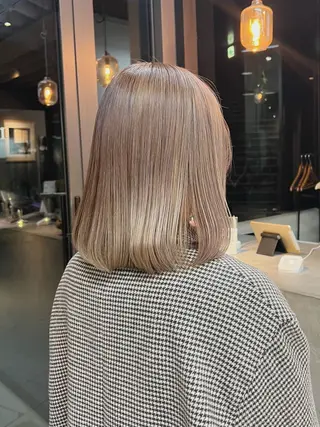 ミディアム mee.所属・カットモデル募集中 / ベージュ/あづきのヘアスタイル