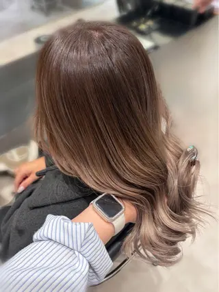 セミロング カラー ヘアアレンジ .⋆⟡💖 Marin💖⟡⋆.のヘアスタイル