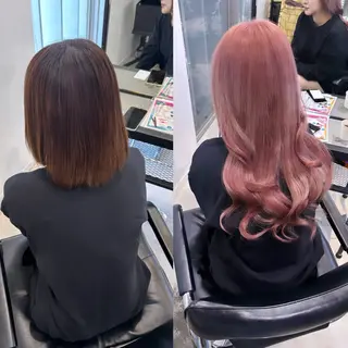 ロング カラー ヘアアレンジ 🎀艶ハイトーン モテ髪🎀さや💜のヘアスタイル