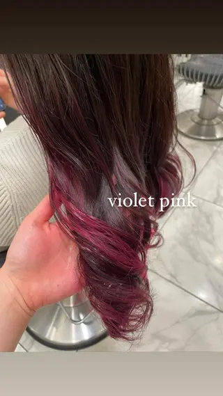 セミロング カラー ボブパーマ ♡ヨシカワハナコのヘアスタイル