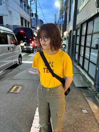 ショート パーマ darts所属・マツダ レンのヘアスタイル