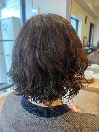 ミディアム カラー パーマ ふ くのヘアスタイル