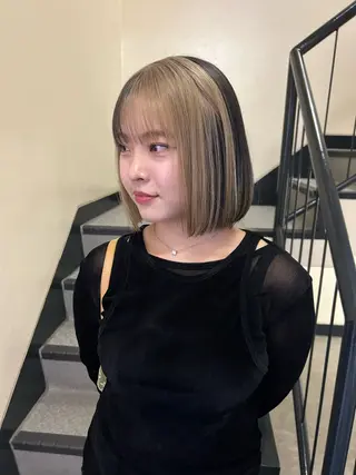 ショート カラー ☕️結【suii.】 ボブ/ヘアセット☕️のヘアスタイル