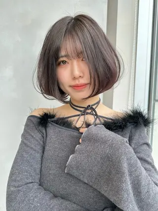 ミディアム カラー 似合わせ小顔ショート /akane🐰♥️のヘアスタイル